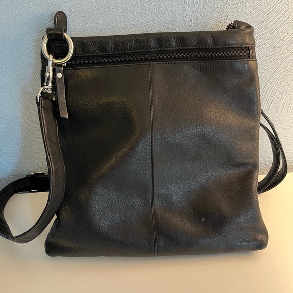 ili New York Black Genuine Leather Crossbody Bag Streetwear - Picture 12 of 16